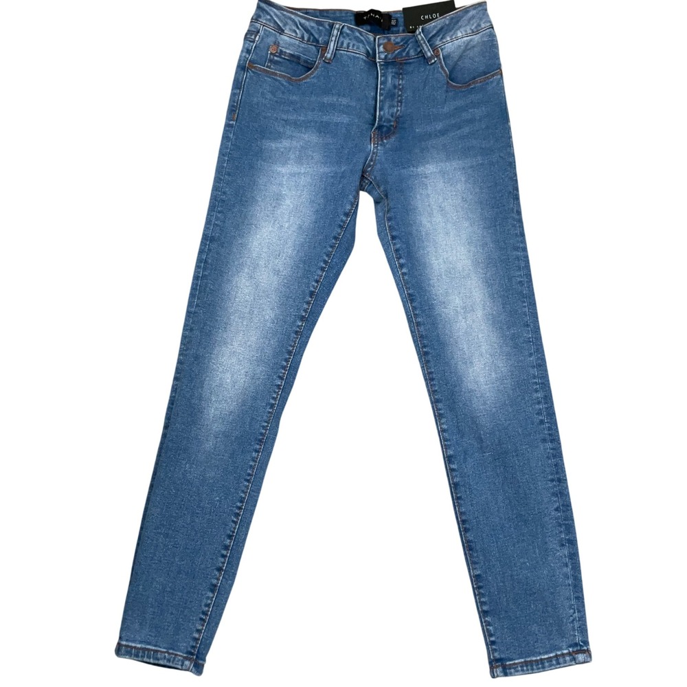 Tahari Chloe Jeans Womens 4/27 Blue Skinny Tummy Tuck Slimming Fit Solution